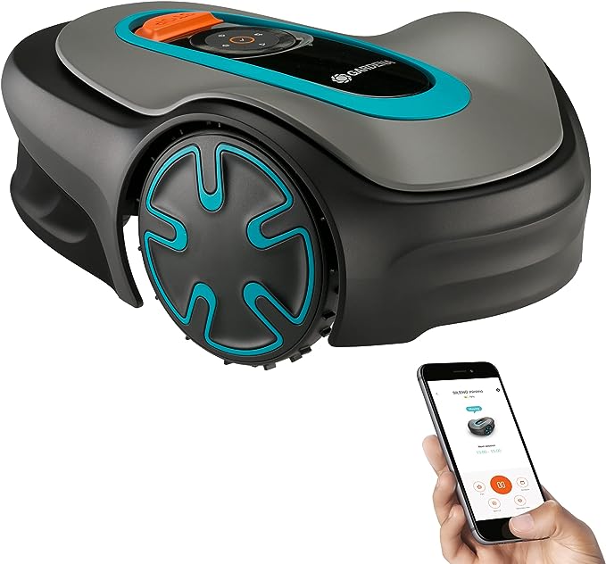 GARDENA SILENO Minimo - Automatic Robotic Lawn Mower, with Bluetooth app and Boundary Wire
