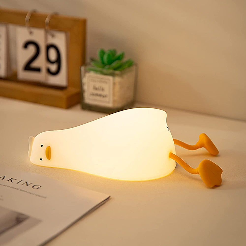 Dimmable Silicone Duck Night Light LED Touch Lamp