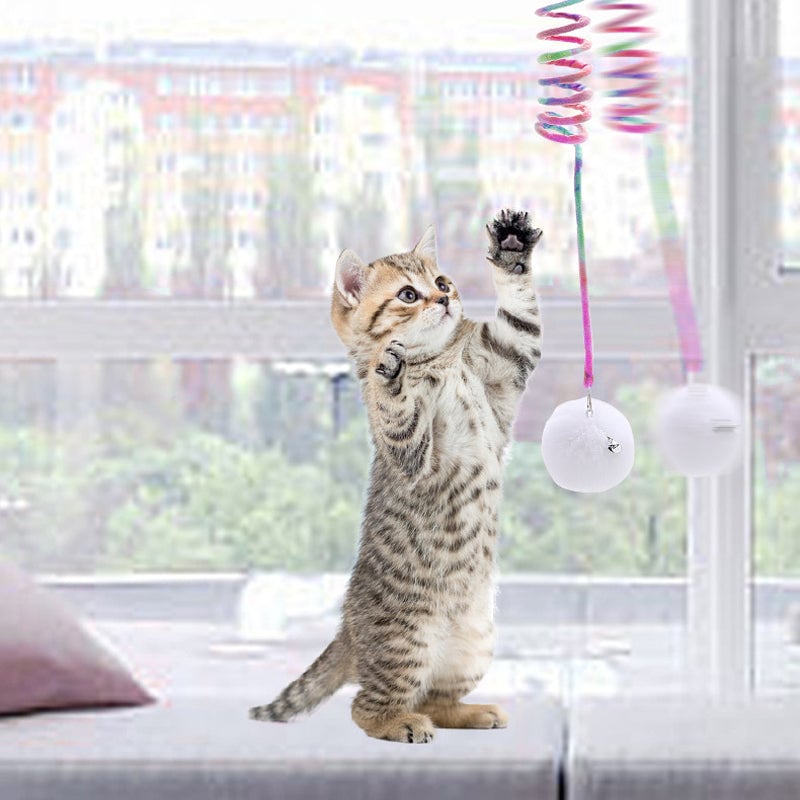 🐱Hanging Spring Plush Ball Cat Toy🐱