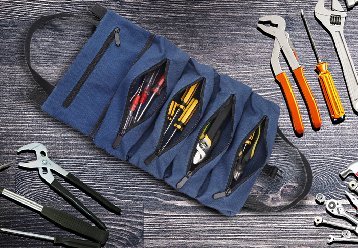 Super Tool Roll Up Bag - Multi Purpose Hanging Tool Organizer Pouch Car Camping Gear