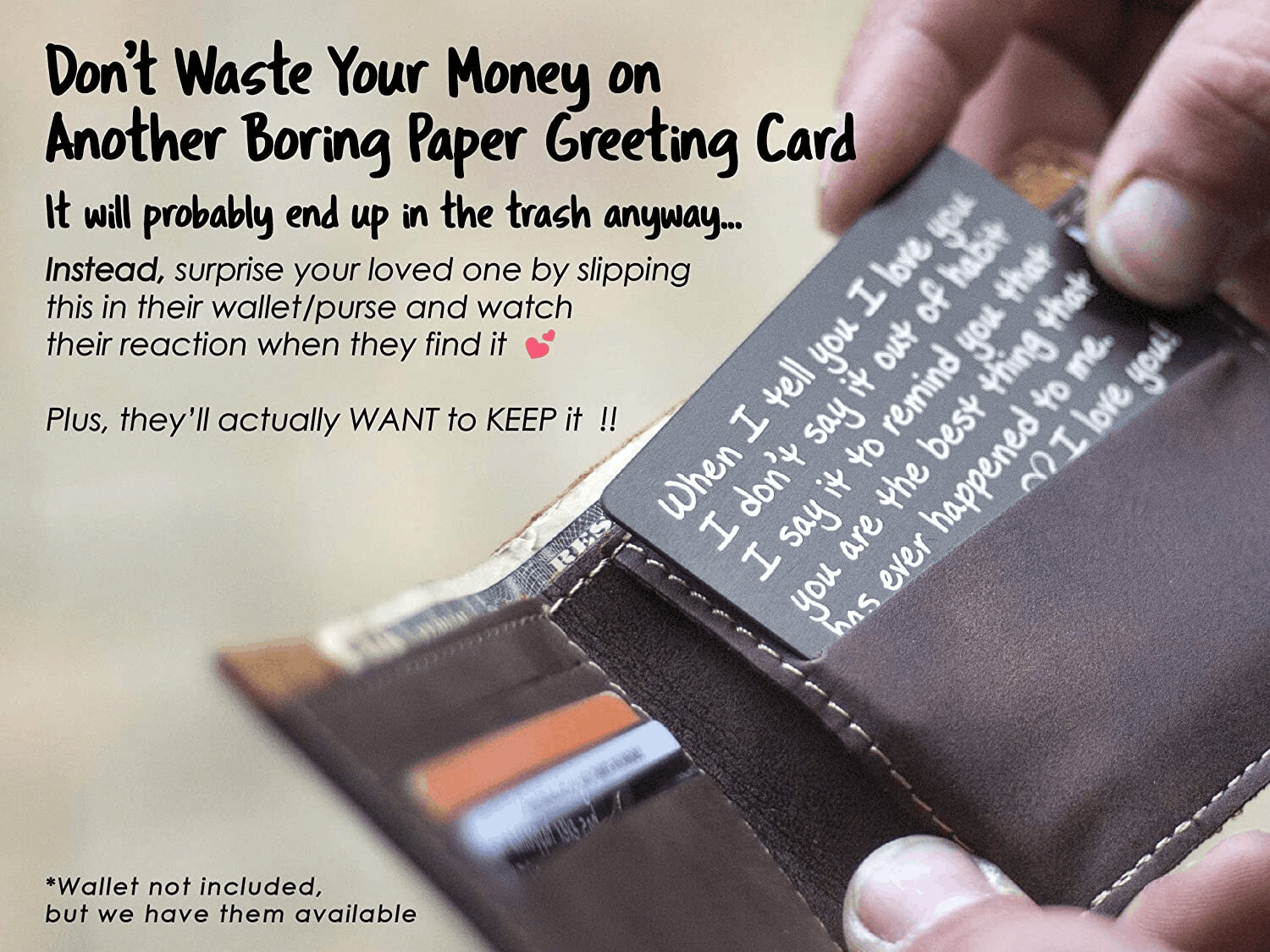 💥Christmas Hot Sale💥Wallet Insert Card Note - Gifts for the Loved
