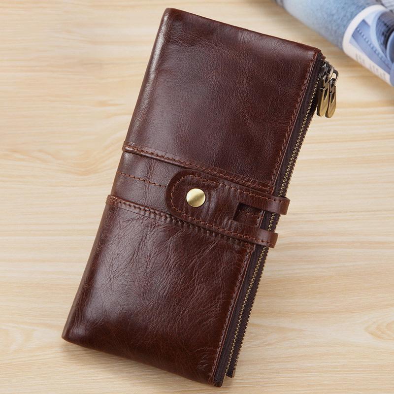 Large Capacity Genuine Leather Long Vintage Wallet