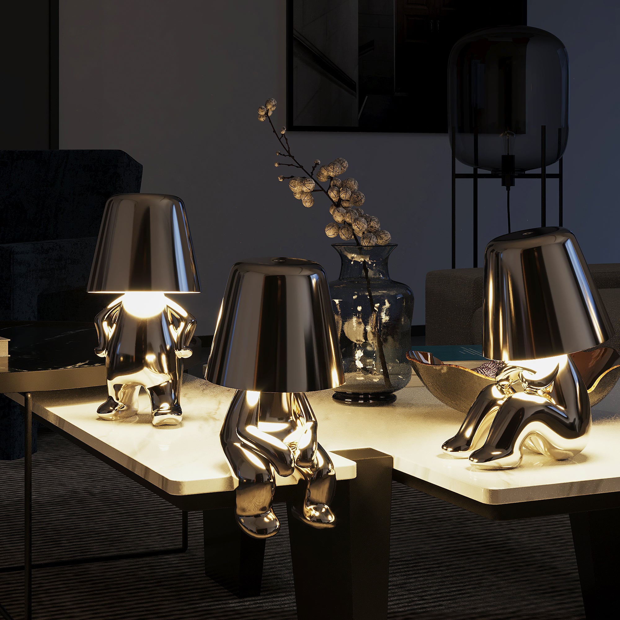 5 Brothers Chrome - Cordless Lamp Collection