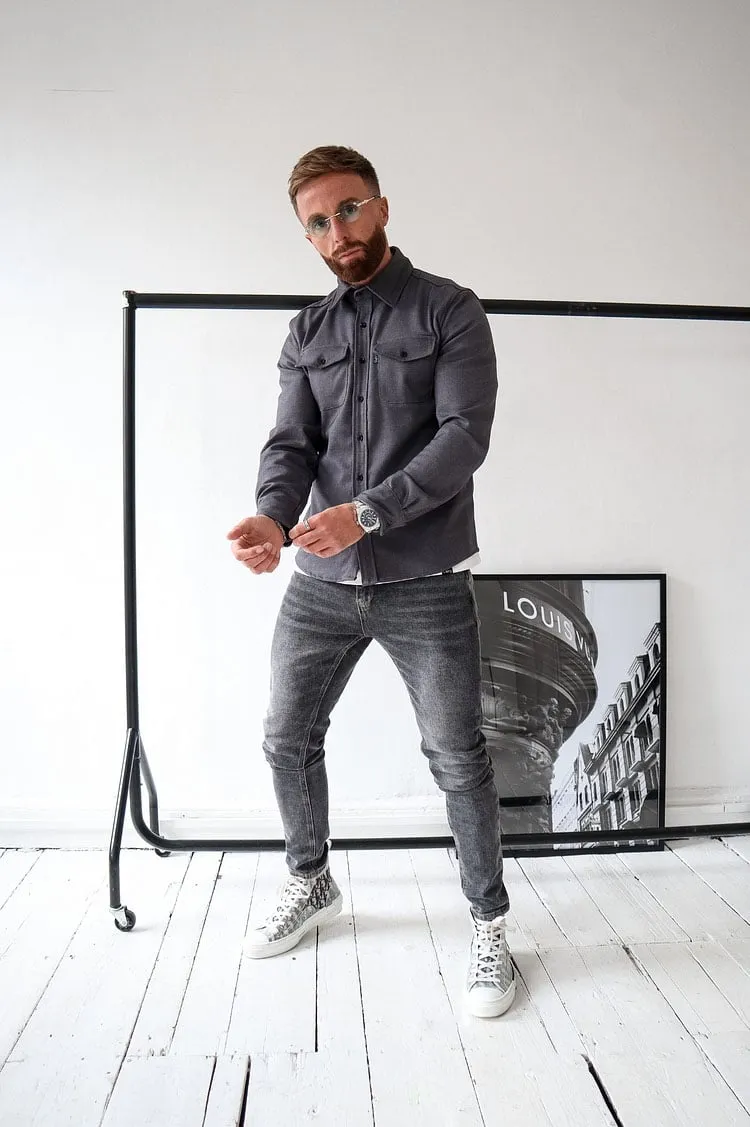 BUTTON DOWN SHIRT JACKET (BUY 2 FREE SHIPPING)