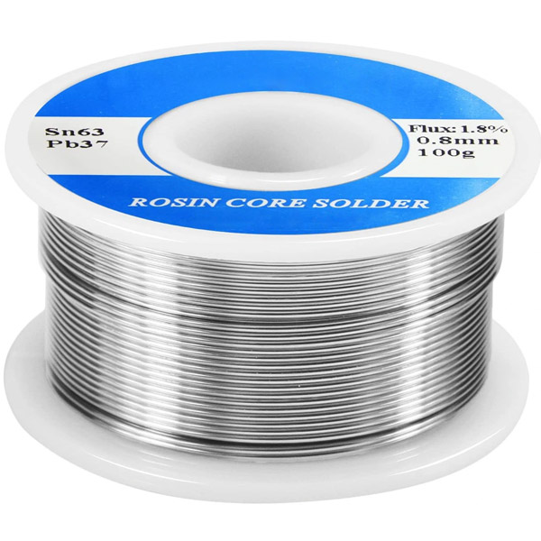 63-37 Tin Lead Rosin Core Solder Wire for Electrical Soldering (0.8mm 50g)