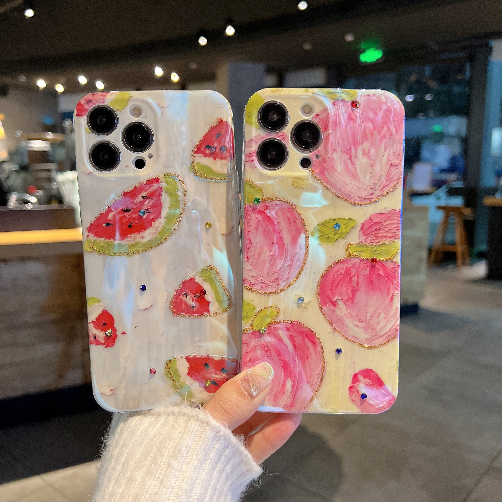 (BUY 2 GET 15% OFF) For IPhone Colorful Fruits Oil Painting Exquisite Phone Case