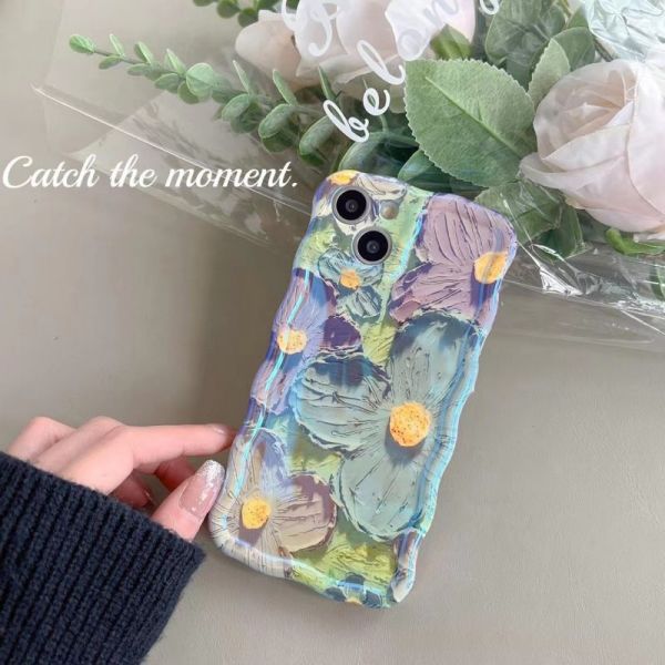 For iPhone Colorful Oil Painting Exquisite Phone Case