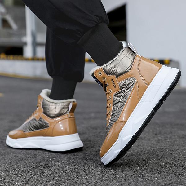 Chicinskates Men's Platform Waterproof Snow Boots