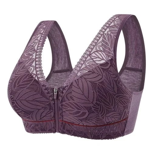 ⏰Buy 1 Get 1 Free🔥⏰Nature Cotton Wireless Zipper Front Button Bra