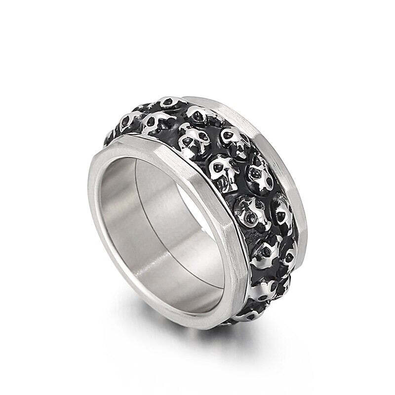 MIDDLE INFINTE SKULL -RING