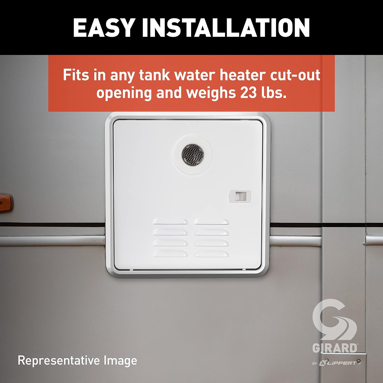 GIRARD Tankless RV Water Heater 12V Power 42000 BTU Digital Control Panel
