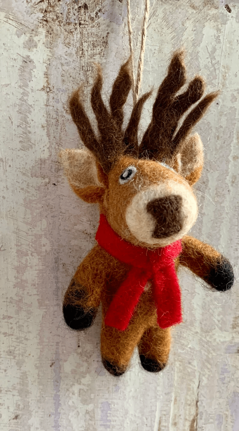 Felt Elk Felt Wool Christmas DECORATION