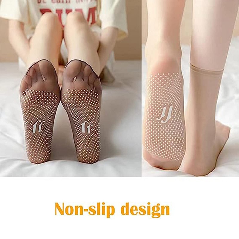 Invisible Slip-resistant Crystal Silk Socks