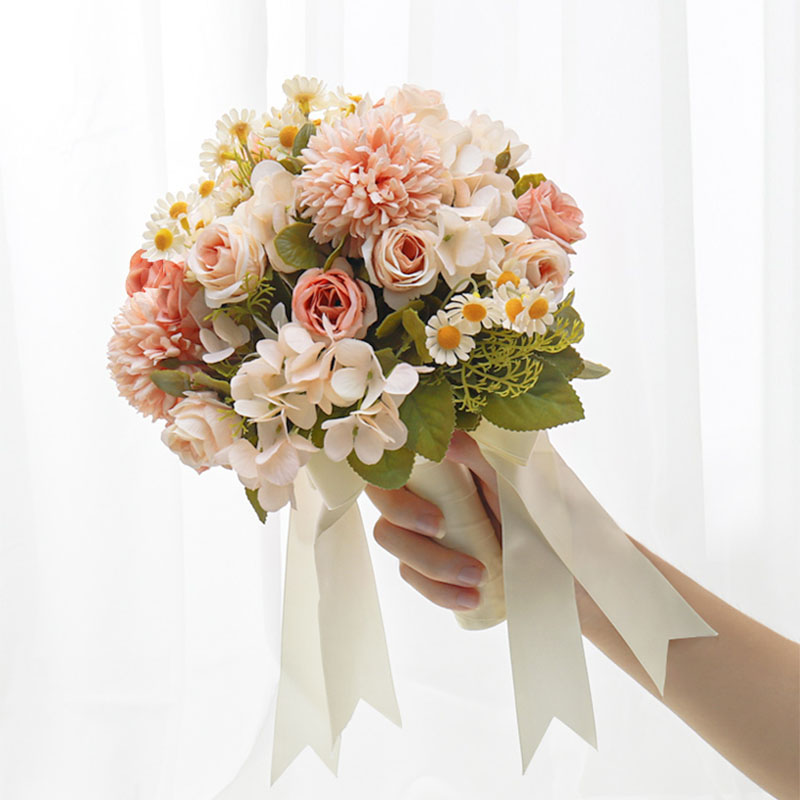Bride Holding Flowers Korean Style Wedding License Simulation Bouquet Mori Wedding Photography Holding Flowers Photo Props