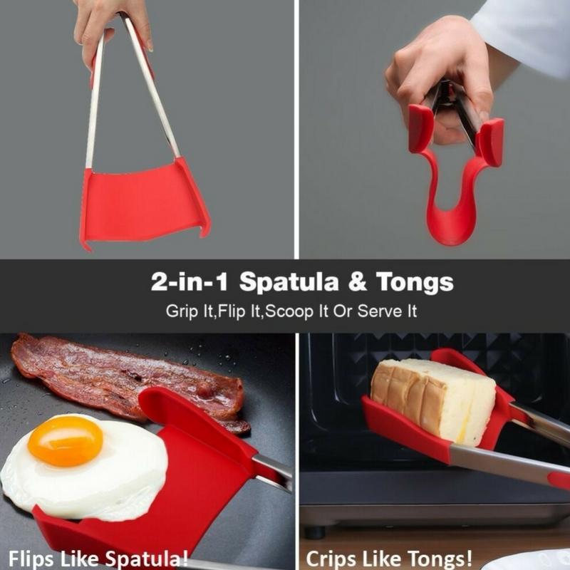 2 In 1 Kitchen Spatula And Tongs