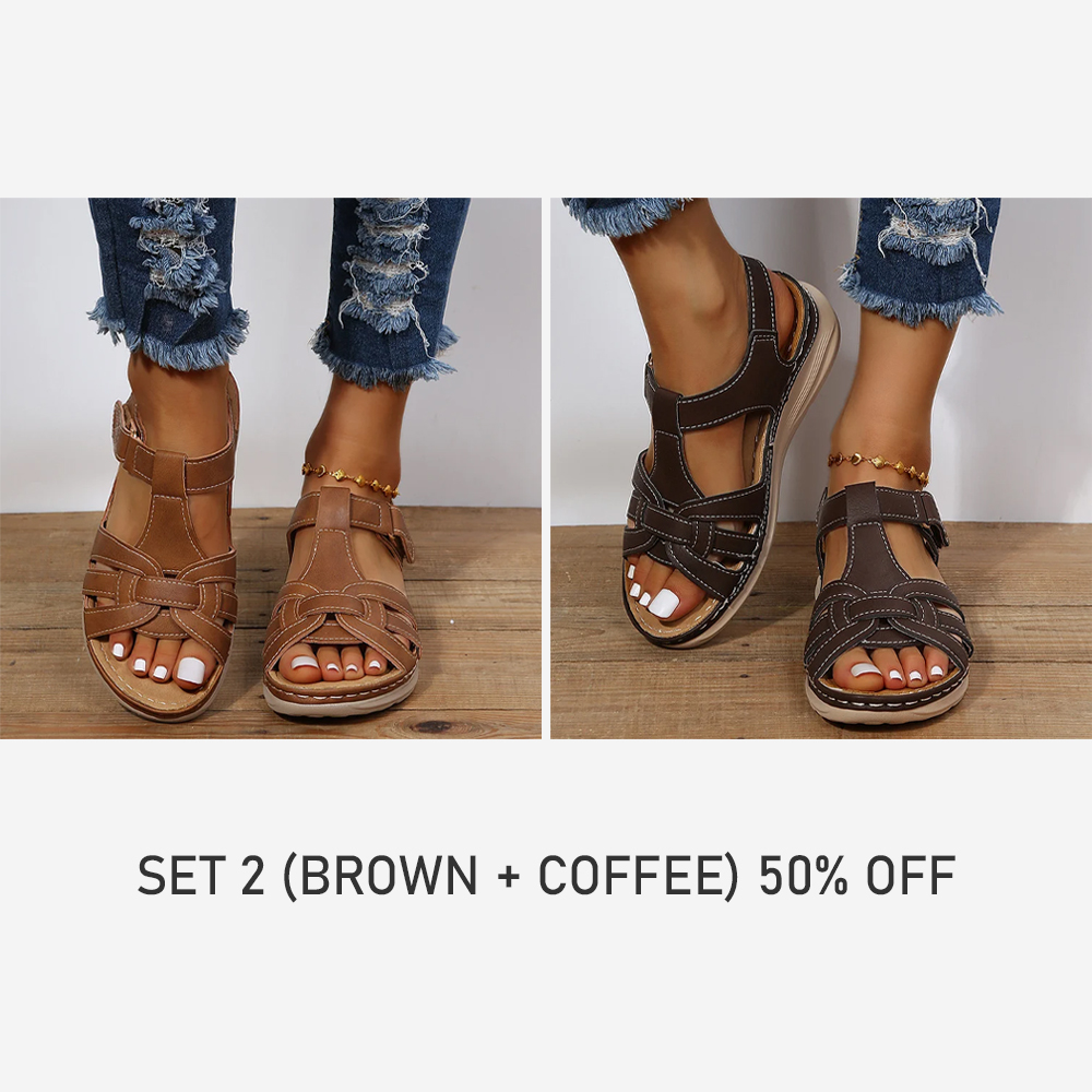 🔥Last Day Promotion 50% OFF - 2023 Comfort Vintage Leather Orthopedic Sandals