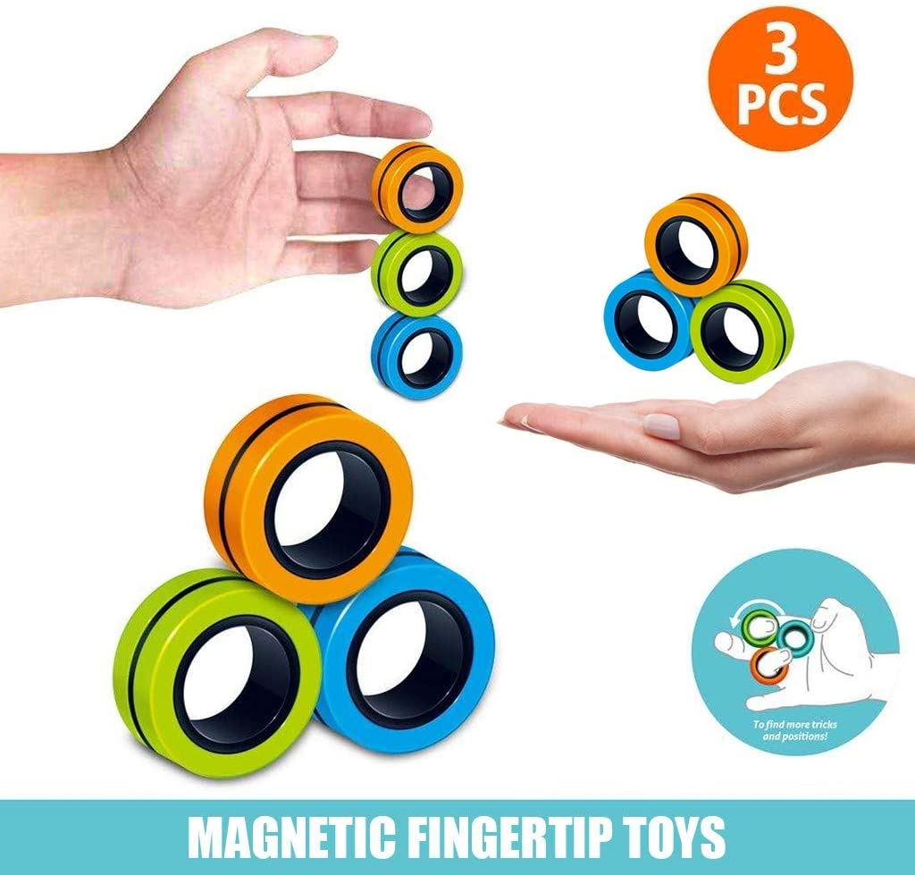 Magnetic ring decompression magic toy