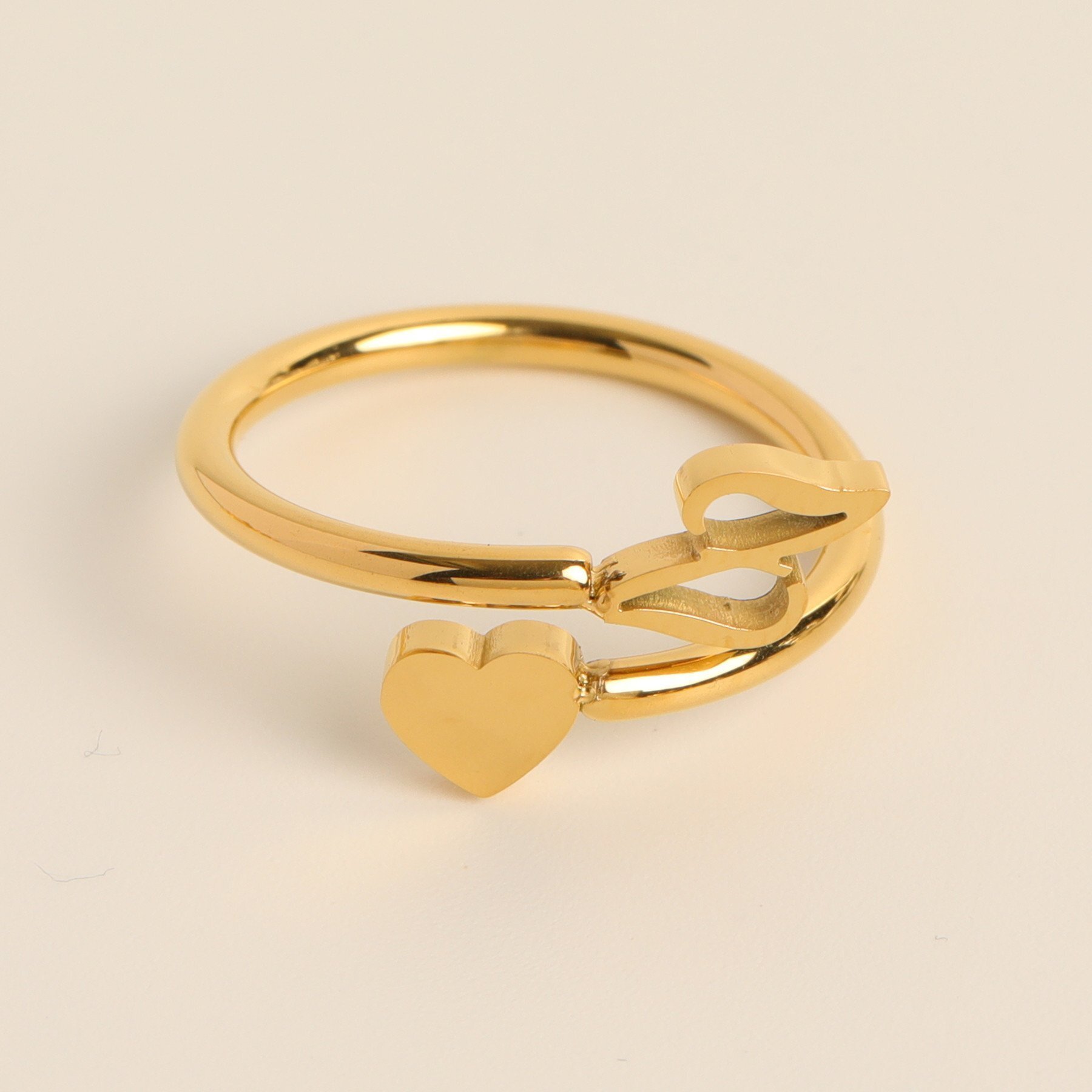 🔥 Last Day Promotion 49% OFF🎁💕To My Granddaughter, Dainty Initial Heart Ring