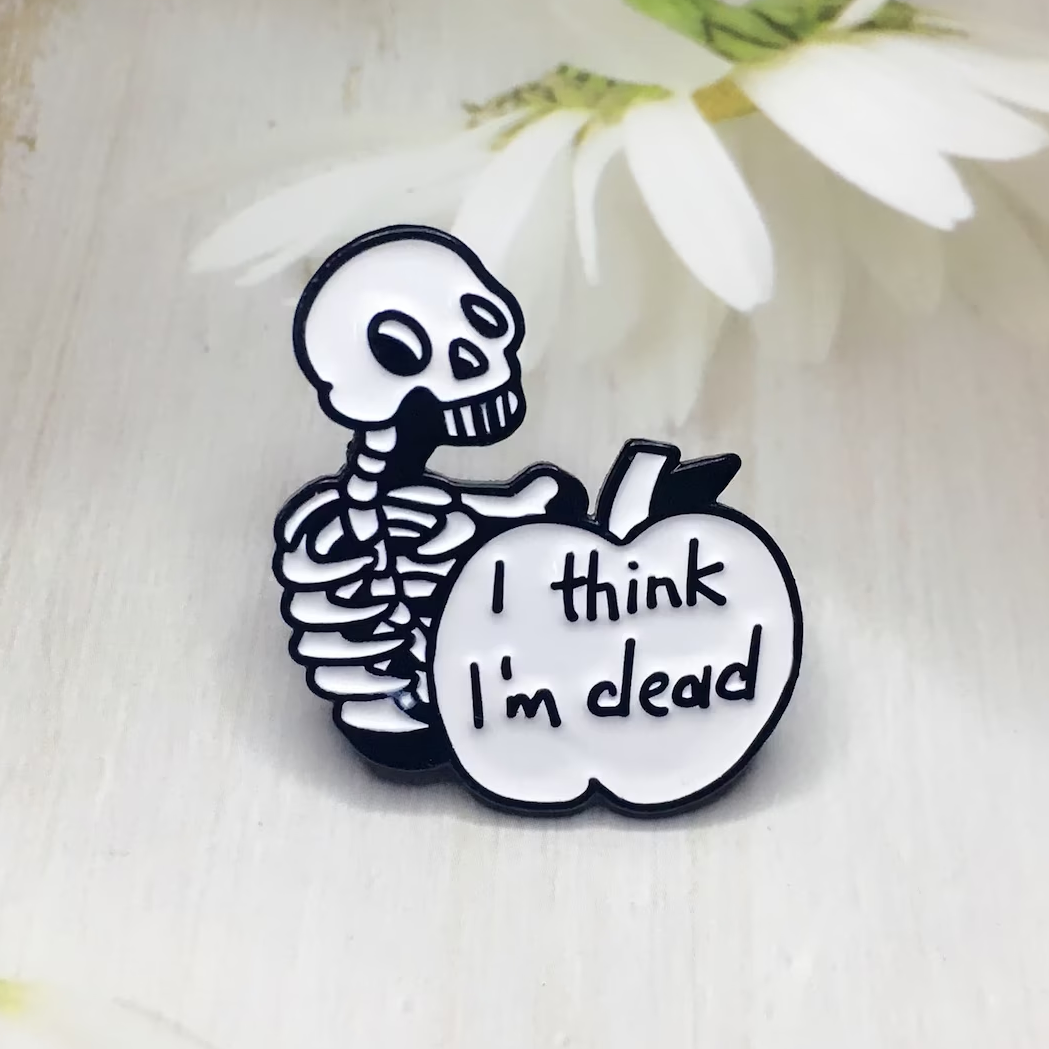 Funny Skull Ghost Pin