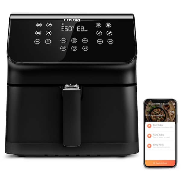 Cosori Pro XLS II Smart 5.8 Qt. Black Digital Air Fryer with Pizza Pan