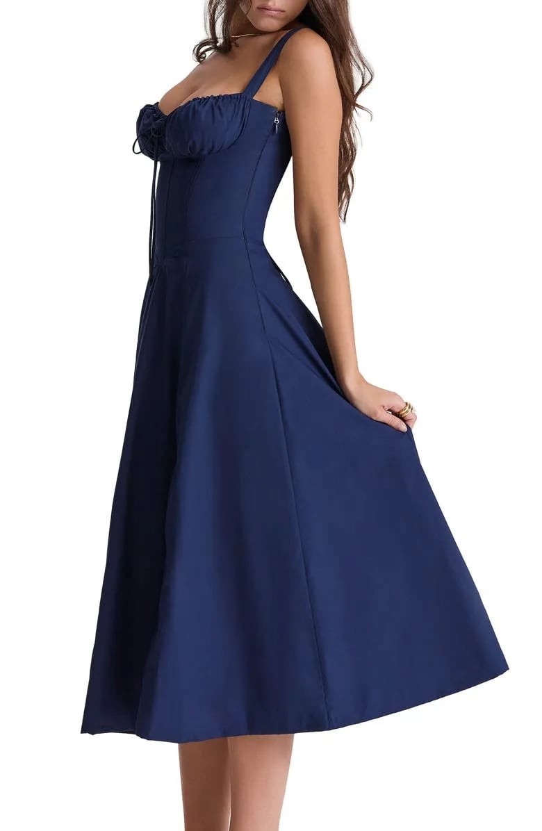 🥵Summer Hot Sale Now-49% OFF🔥Floral Bustier Midriff Waist Shaper Dress (Buy 2 Free Shipping)