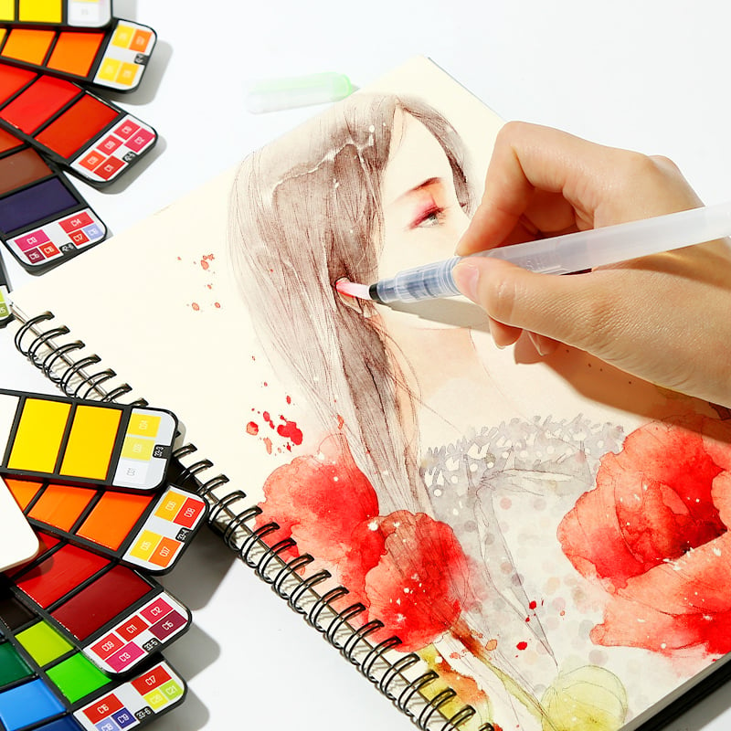 (🔥Last Day Promotion-SAVE 50% OFF)Portable Watercolor Kits--BUY 2 SETS GET 10% OFF & FREE SHIPPING
