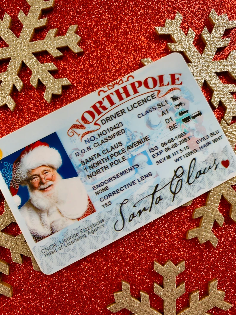 🎁Fun Stocking Stuffer-Santa Driver's License