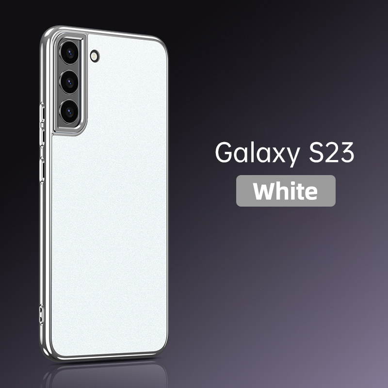 Electroplated Frame Frosted Back Panel Case Cover for Samsung