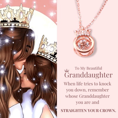🔥Promotion- 49% OFF🎁🌹To My Granddaughter👧 | Straighten Your Crown Necklace💕