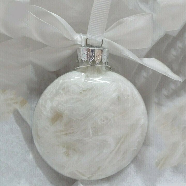 Feather ball Ornaments - Angel In Heaven Memorial Ornament