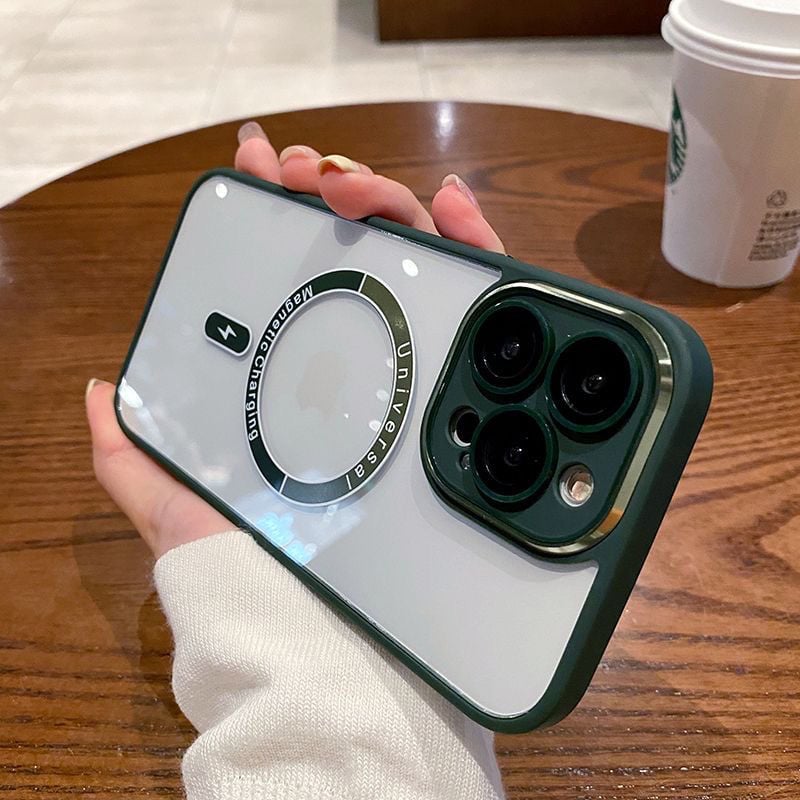 Magnetic Transparent Lens Film Case Cover For iPhone
