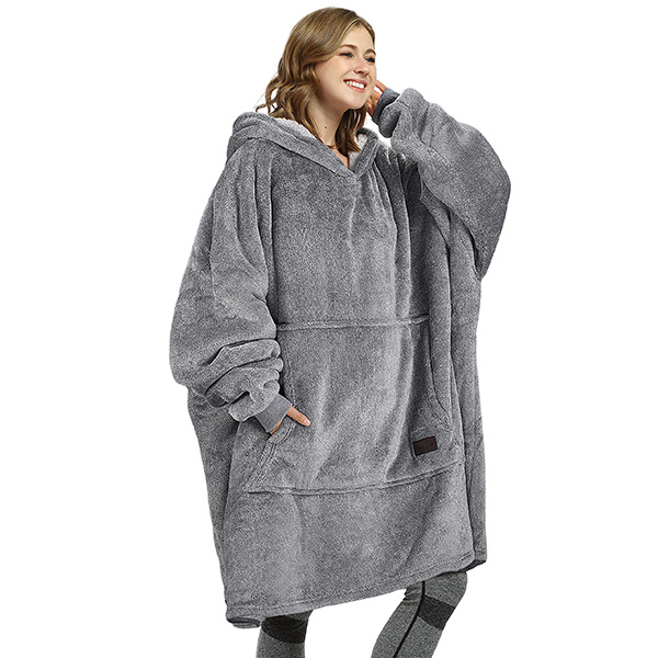 Snowman Oversized Microfiber & Sherpa Wearable Blanket Suitable for men&women