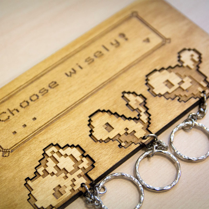 Choose Wisely！Keyring and wall mount - Kanto x3