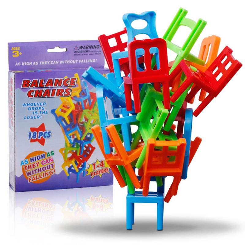 (🌲Early Christmas Sale- SAVE 48% OFF)Chairs Stacking Tower Balancing Game-BUY 2 SETS GET 1 SET NOW！