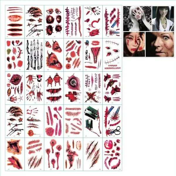 🔥Early Halloween Sale 40 % OFF🔥 Prank Makeup Temporary Tattoo