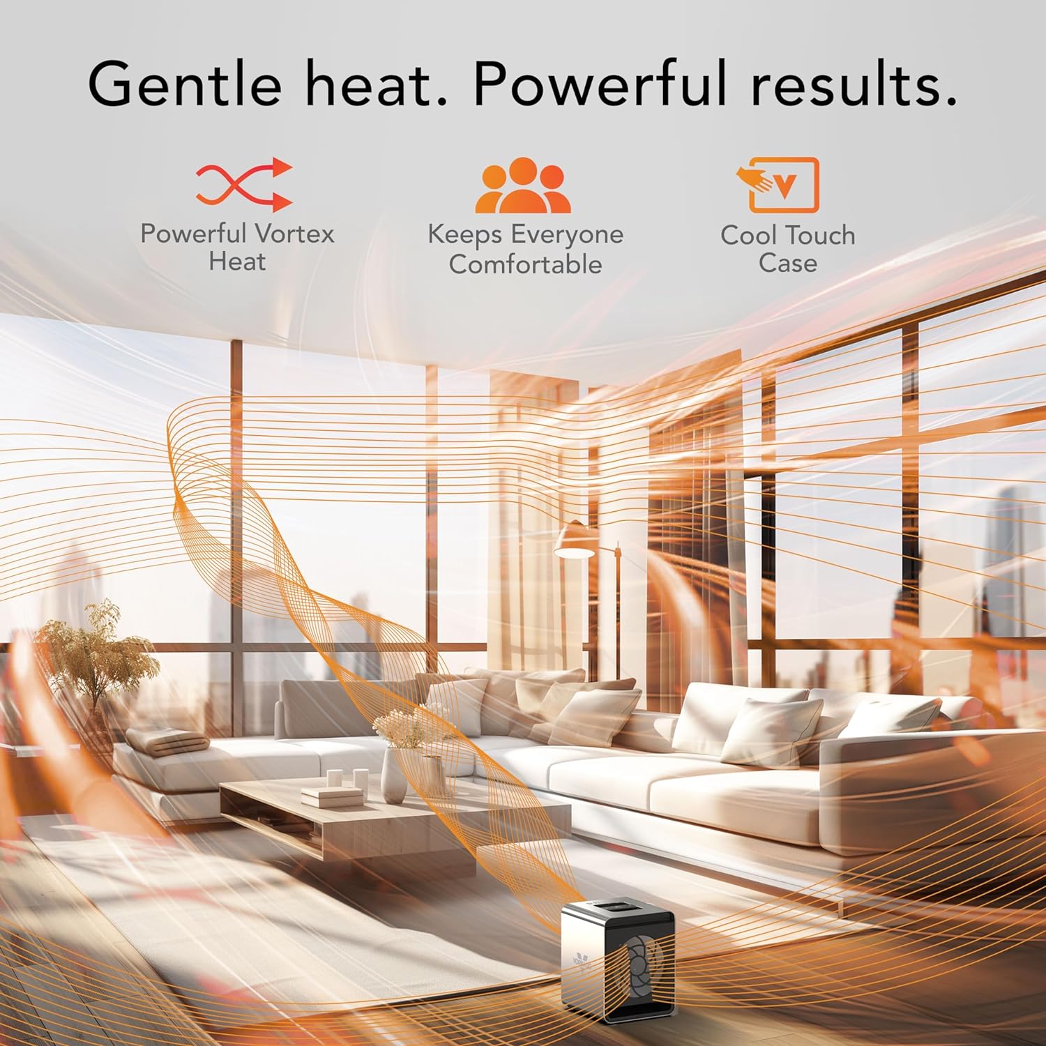 Vornado Whole Room Metal Space Heater Digital Thermostat Remote Control 1500 Watts