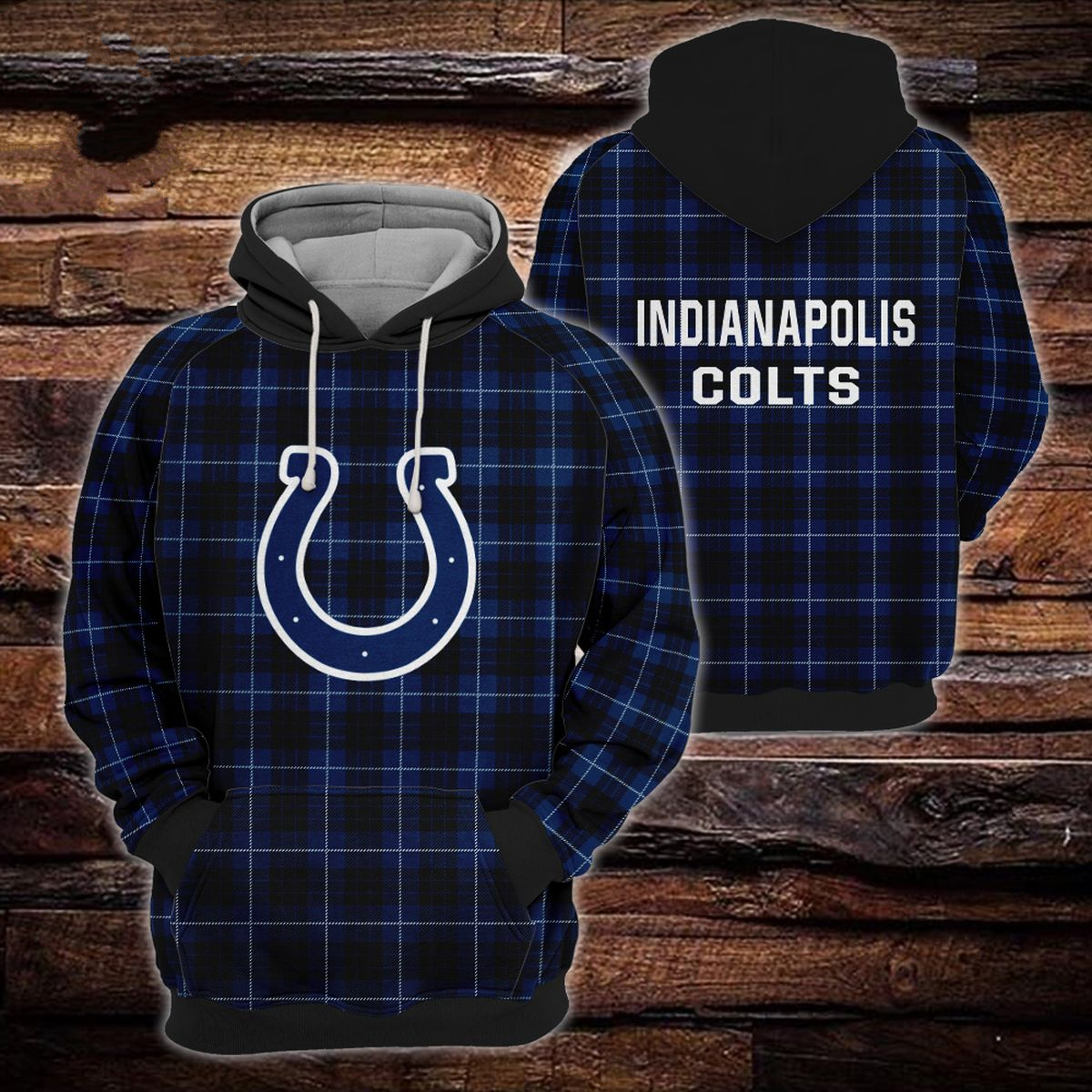INDIANAPOLIS COLTS 3D HOODIE SKULL102