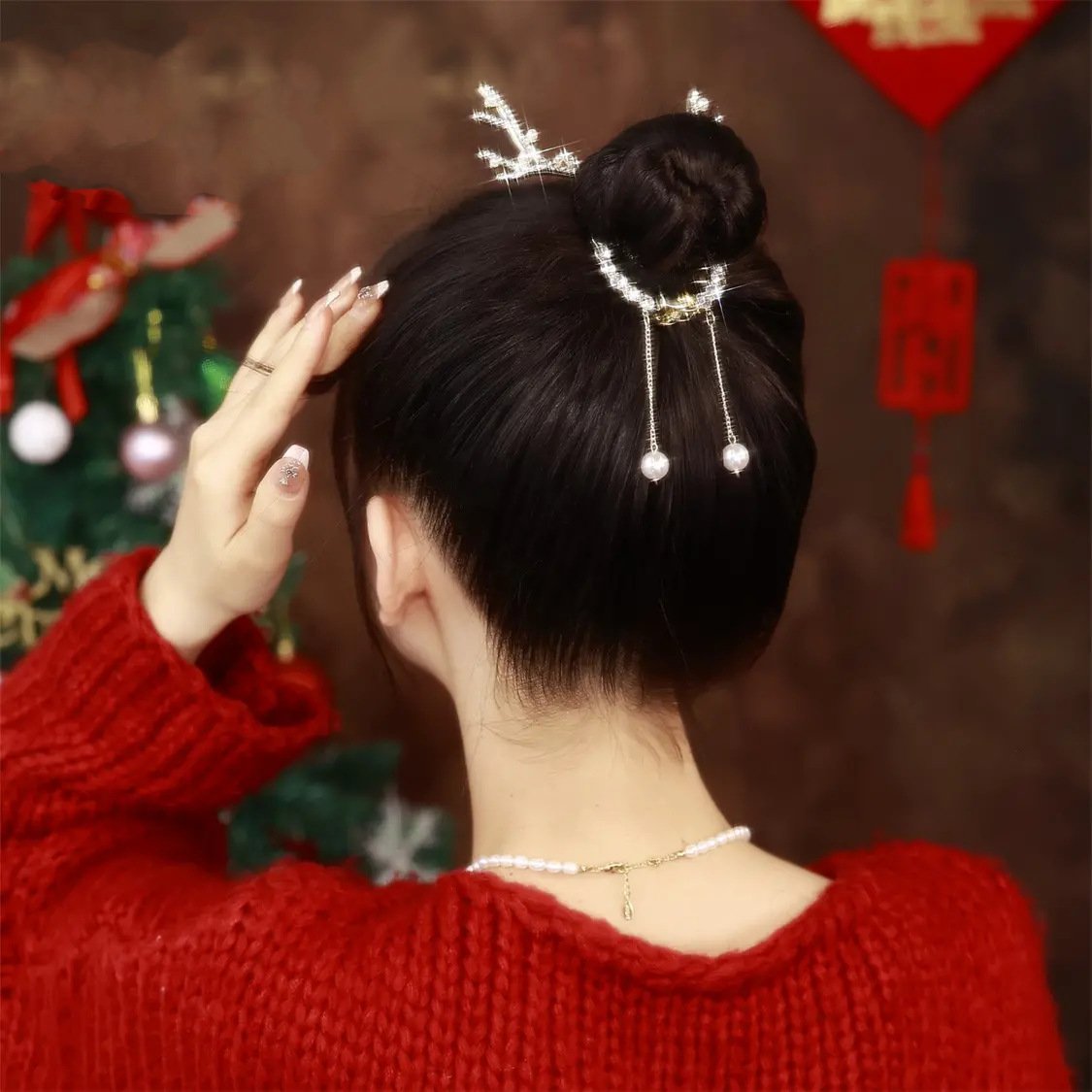 (🌲Early Christmas Sale- SAVE 50% OFF)Christmas elk hairpin 🎀-⏰BUY 2 GET 1 FREE TODAY!!