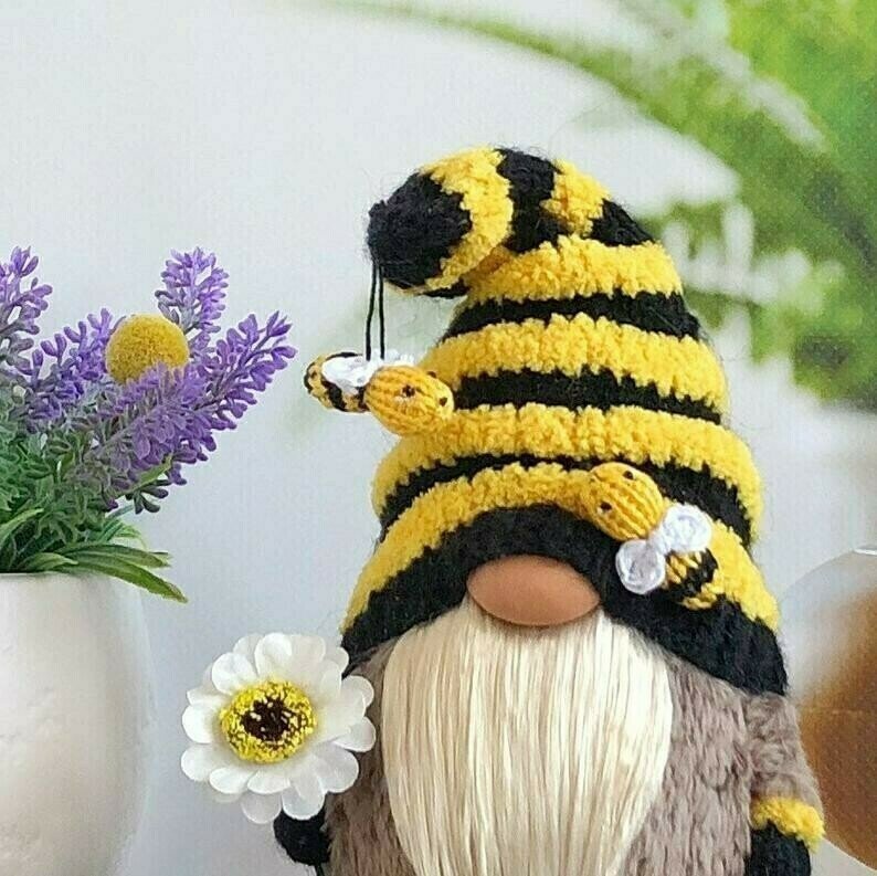 Bumble bee gnome--Summer gnome decor,Mother day gift