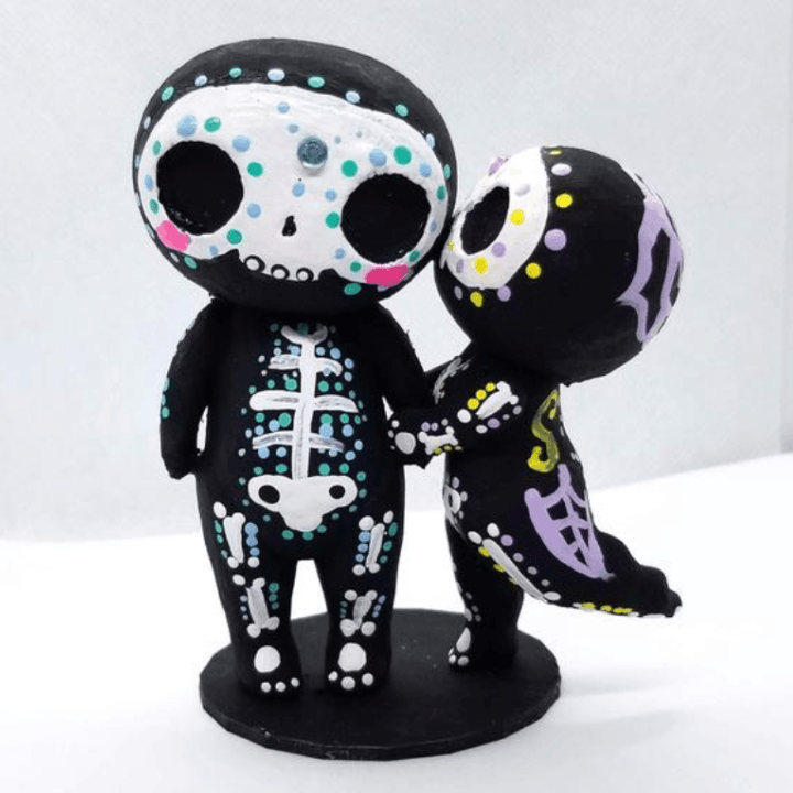 🌹Valentine's Day Sale🌹Sugar Skull Couple Figurine Hand Painted