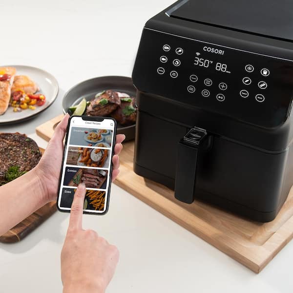 Cosori Pro XLS II Smart 5.8 Qt. Black Digital Air Fryer with Pizza Pan