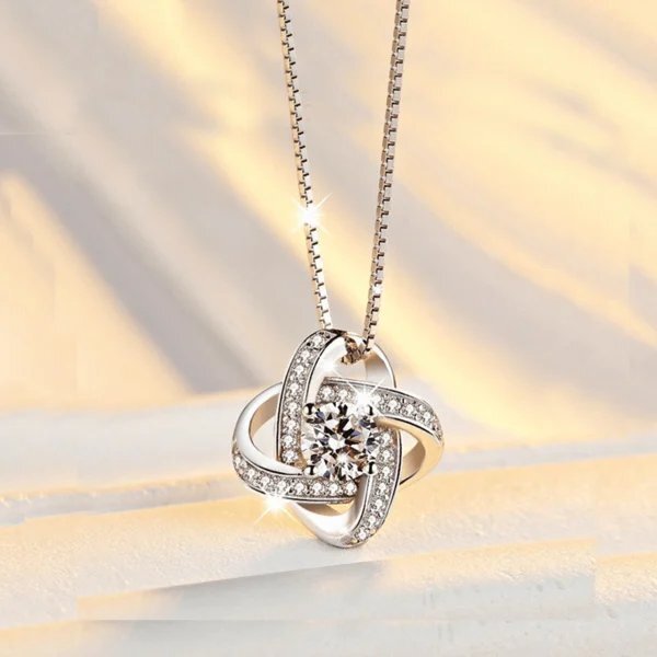 Last Day 75% OFF - Keep Me In Your Heart - Love Knot Necklace