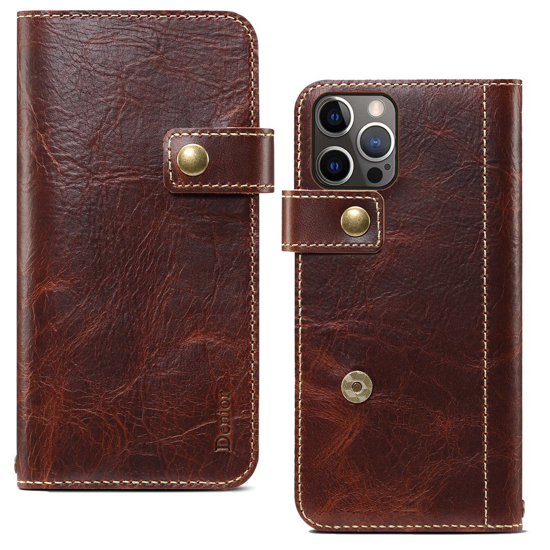 Leather Flip Multifunctional Business Case Cover for iPhone