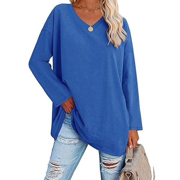 🔥The Last Day Promotion-SALE 70% OFF💋Women's loose long sleeve fashion V-neck knit top