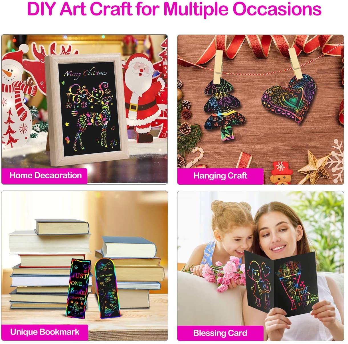 Magic Rainbow Scratch Art Paper Set