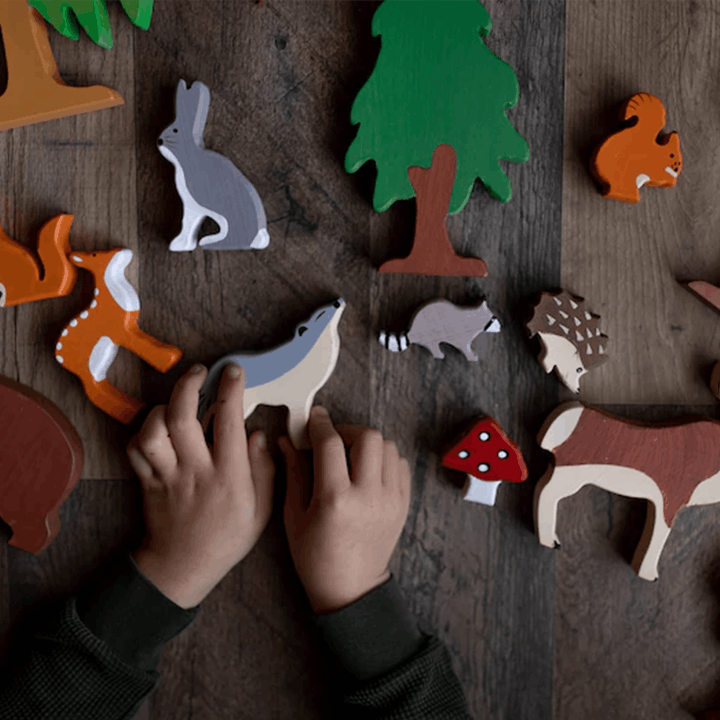 Natural Wood Full Set Forest Animals