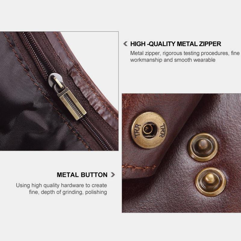 Large Capcity Tri-fold Vinatge Leather Wallet