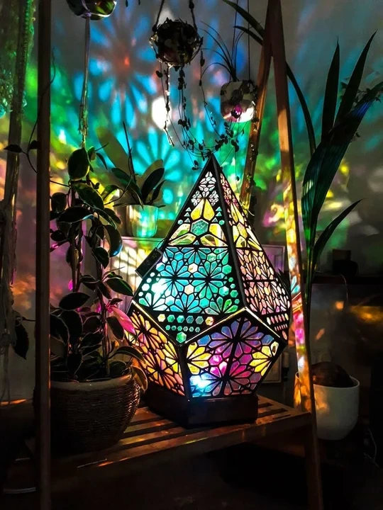 Bohemian Light - Bohemian Decor - Home Decor- Wooden Lamp - Gifts