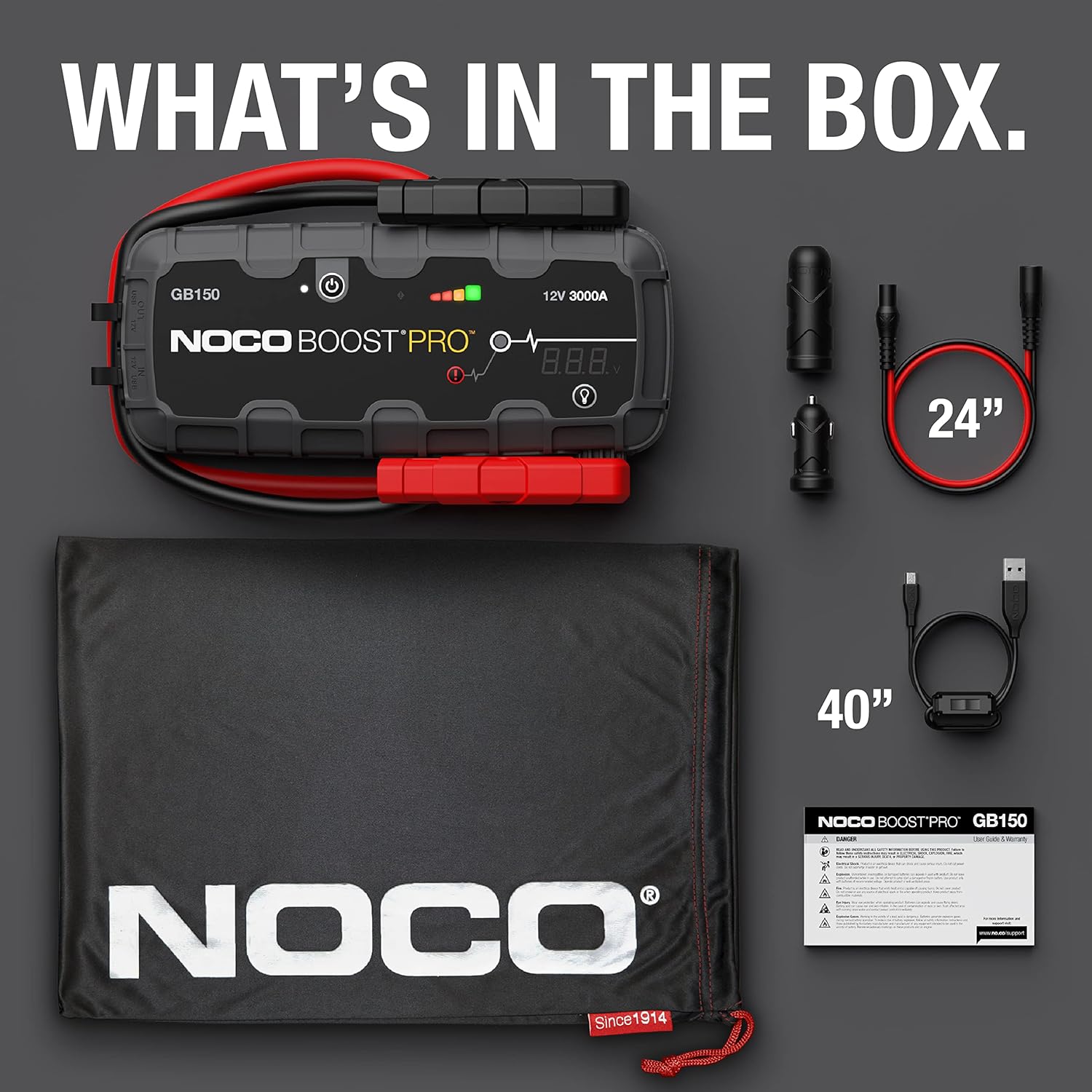 NOCO Boost Pro 3000A 12V UltraSafe Portable Lithium Jump Starter