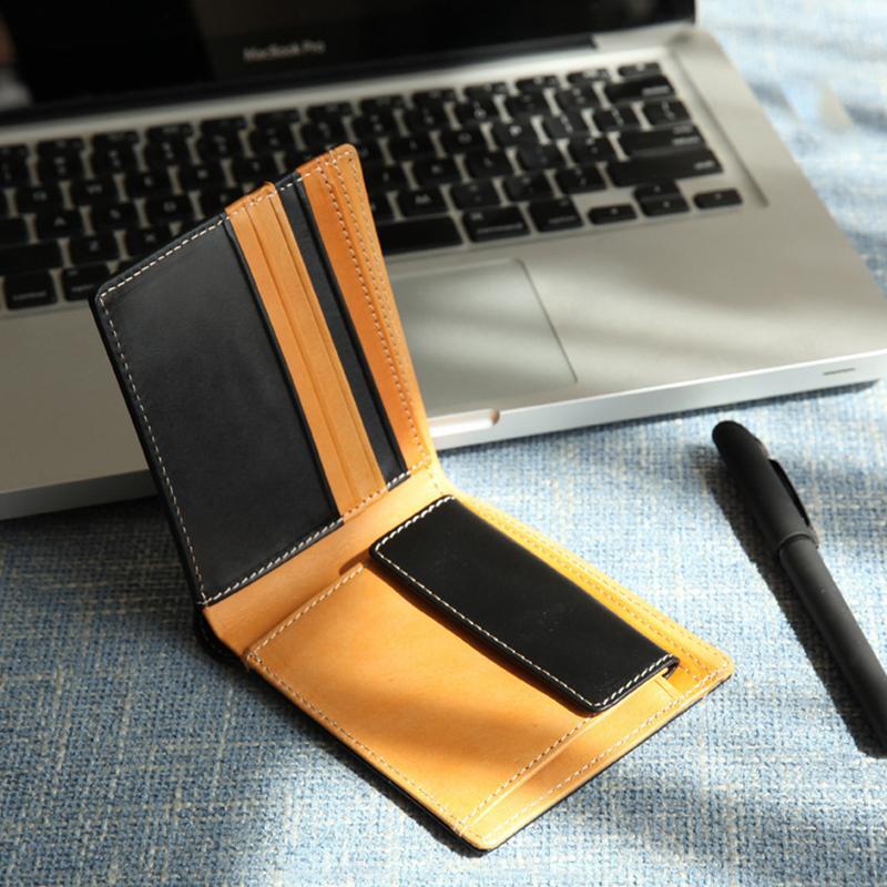 Large Capacity Multi-slot Bifold Real Leather Wallet